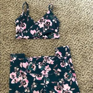 Cute Fabletics two-piece matching workout outfit